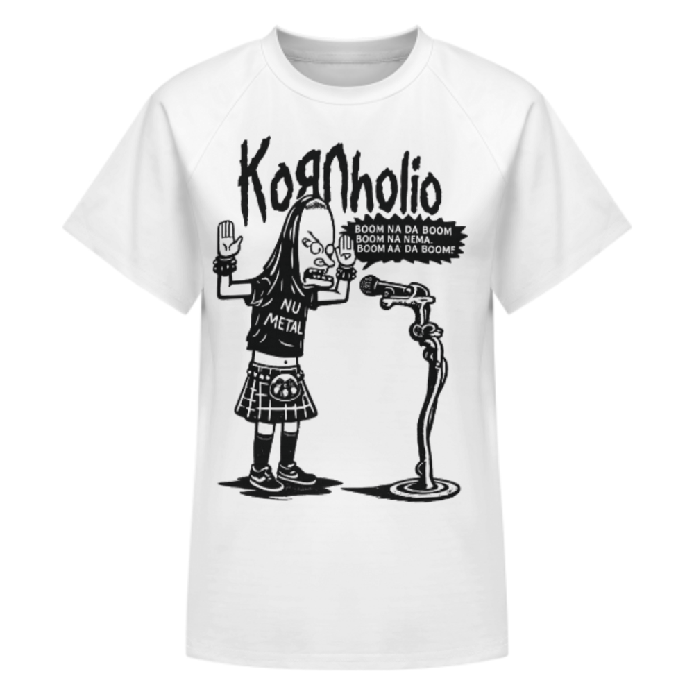 Kornholio Nu Metal Parody Graphic T-Shirt | Funny Rock Music Inspired Cartoon Tee(z907)