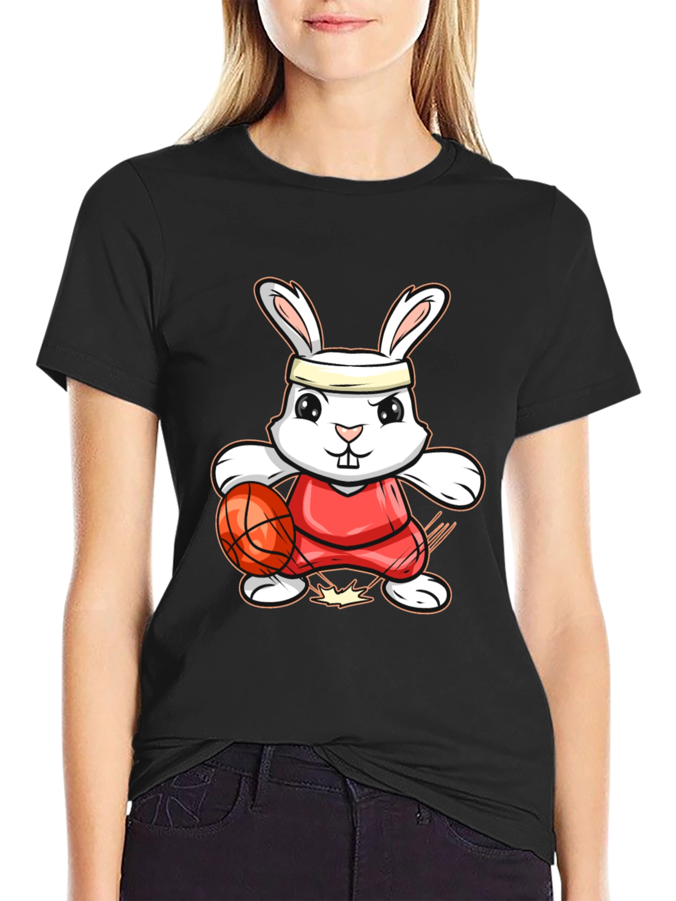 Bunny Basketball Player Graphic Tee