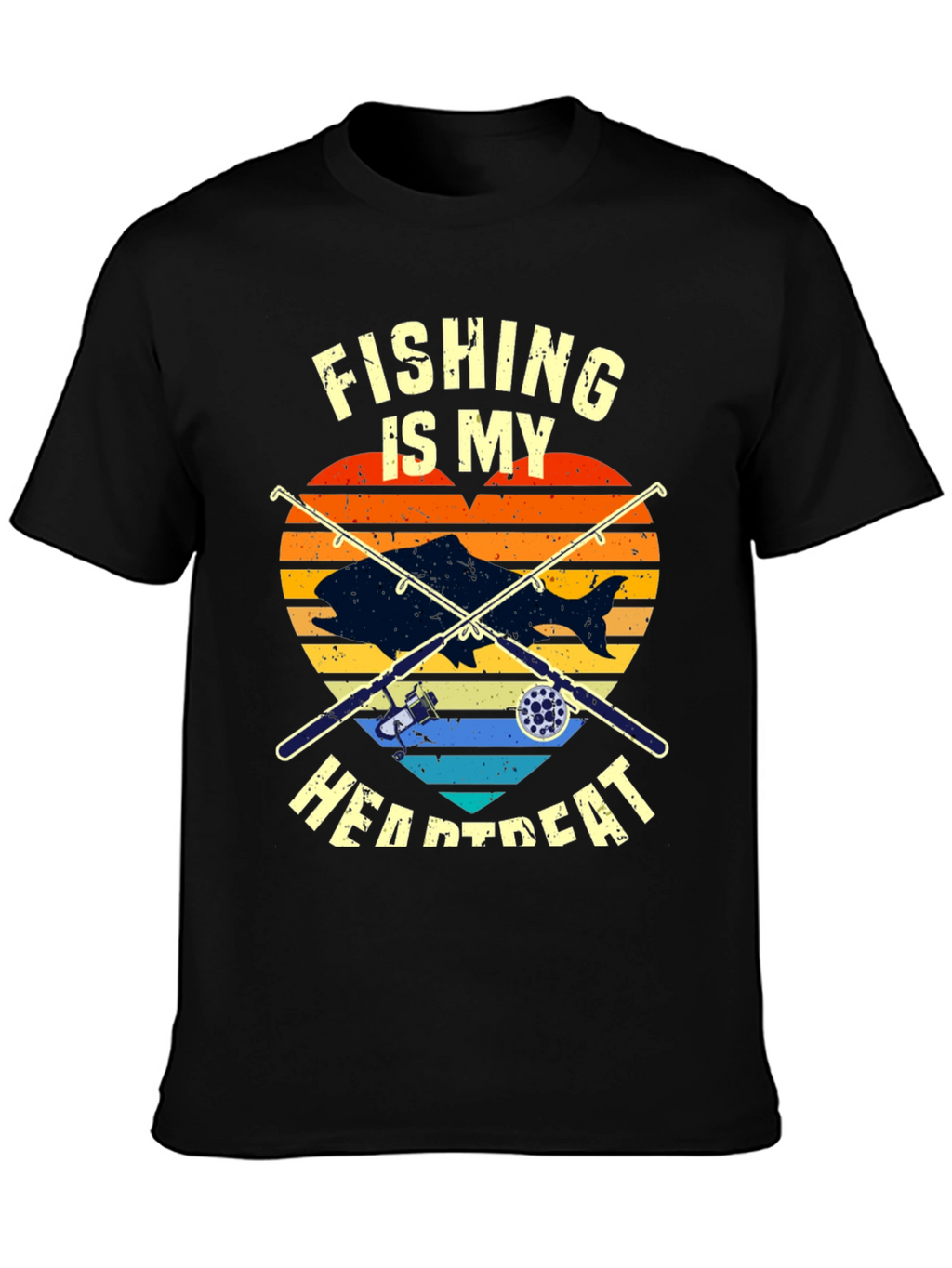 Fishing Heartbeat T-Shirt