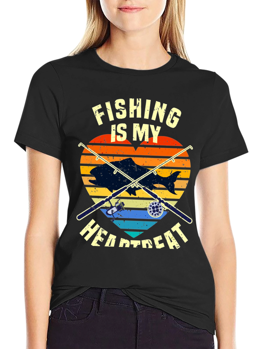 Fishing Heartbeat T-Shirt