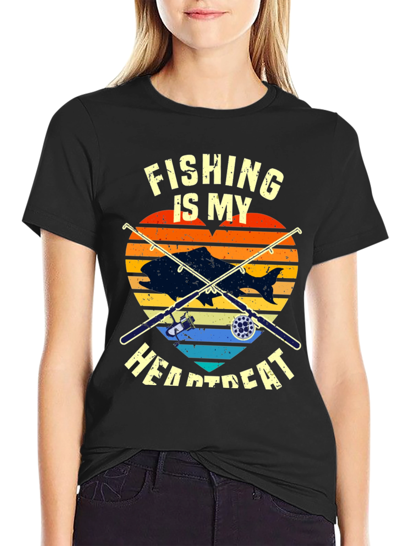Fishing Heartbeat T-Shirt