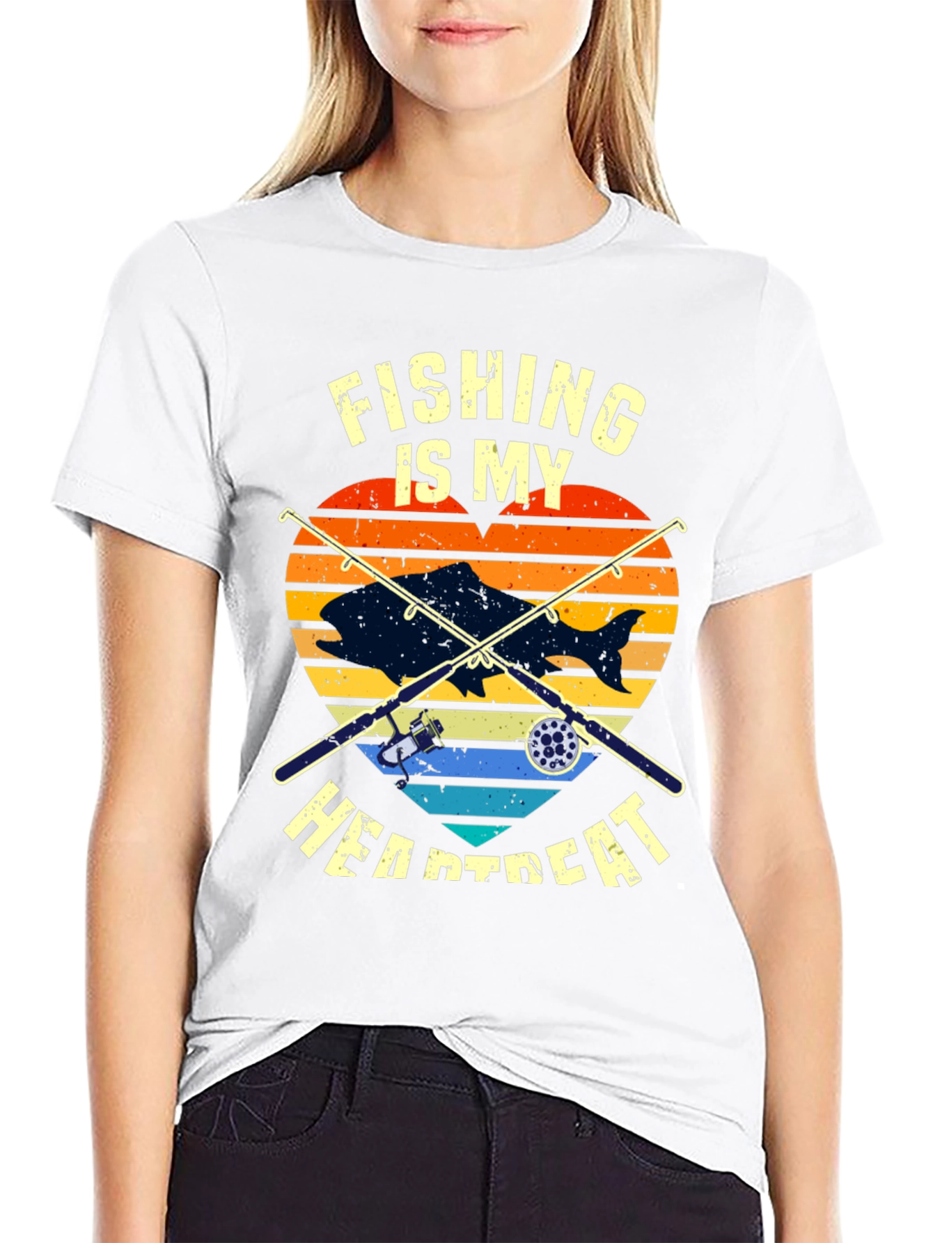 Fishing Heartbeat T-Shirt
