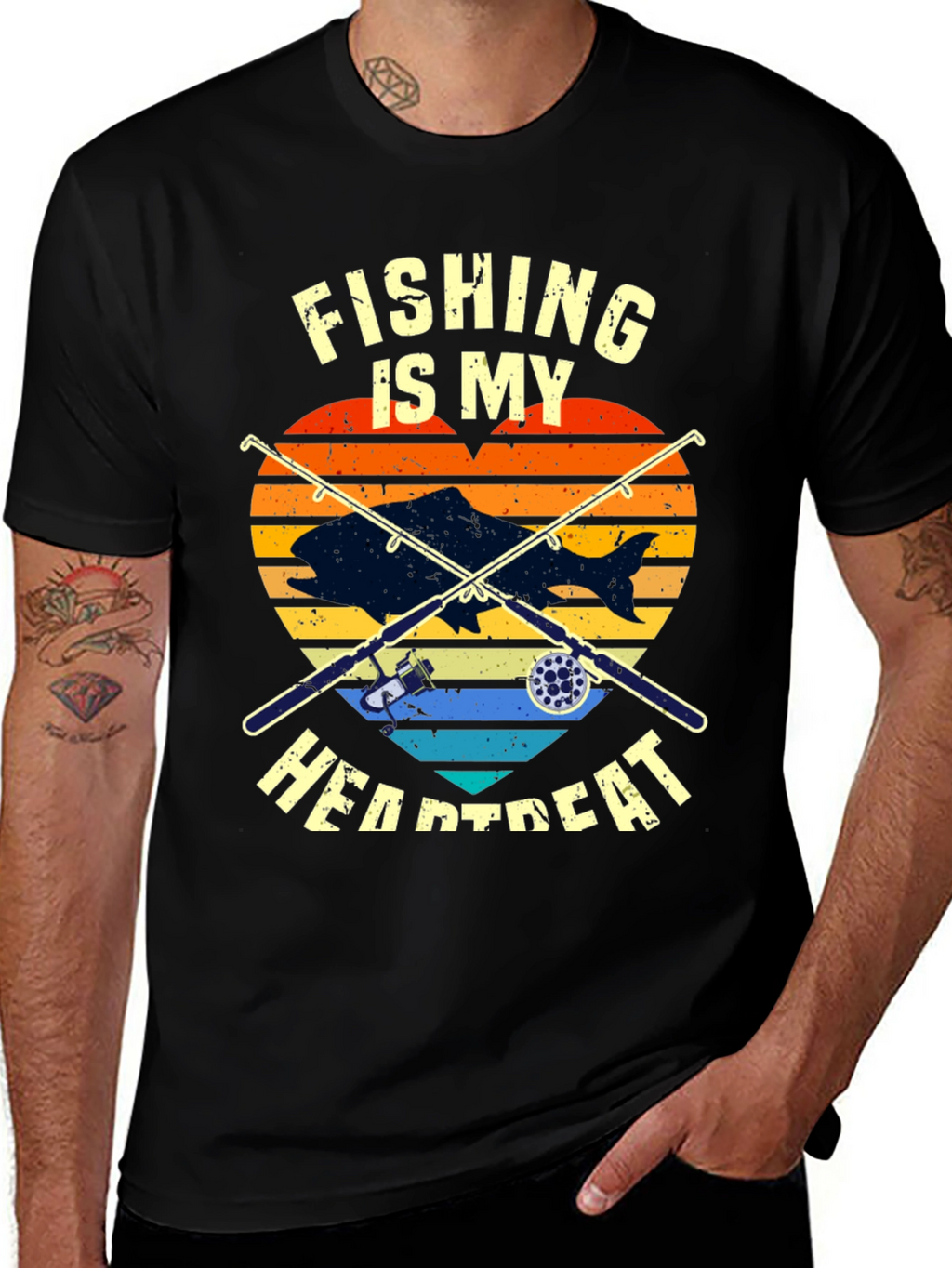 Fishing Heartbeat T-Shirt