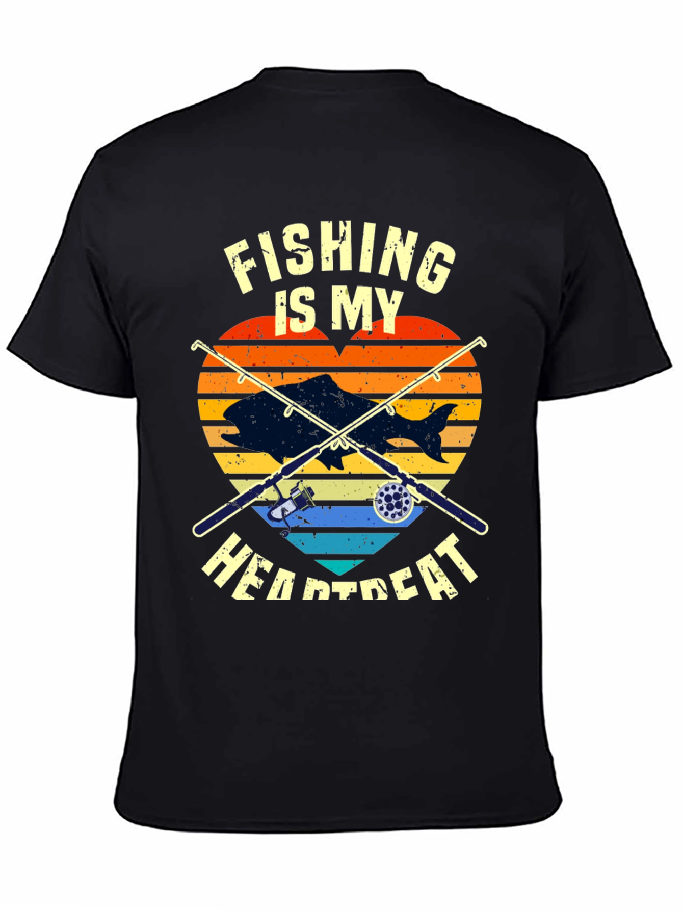 Fishing Heartbeat T-Shirt