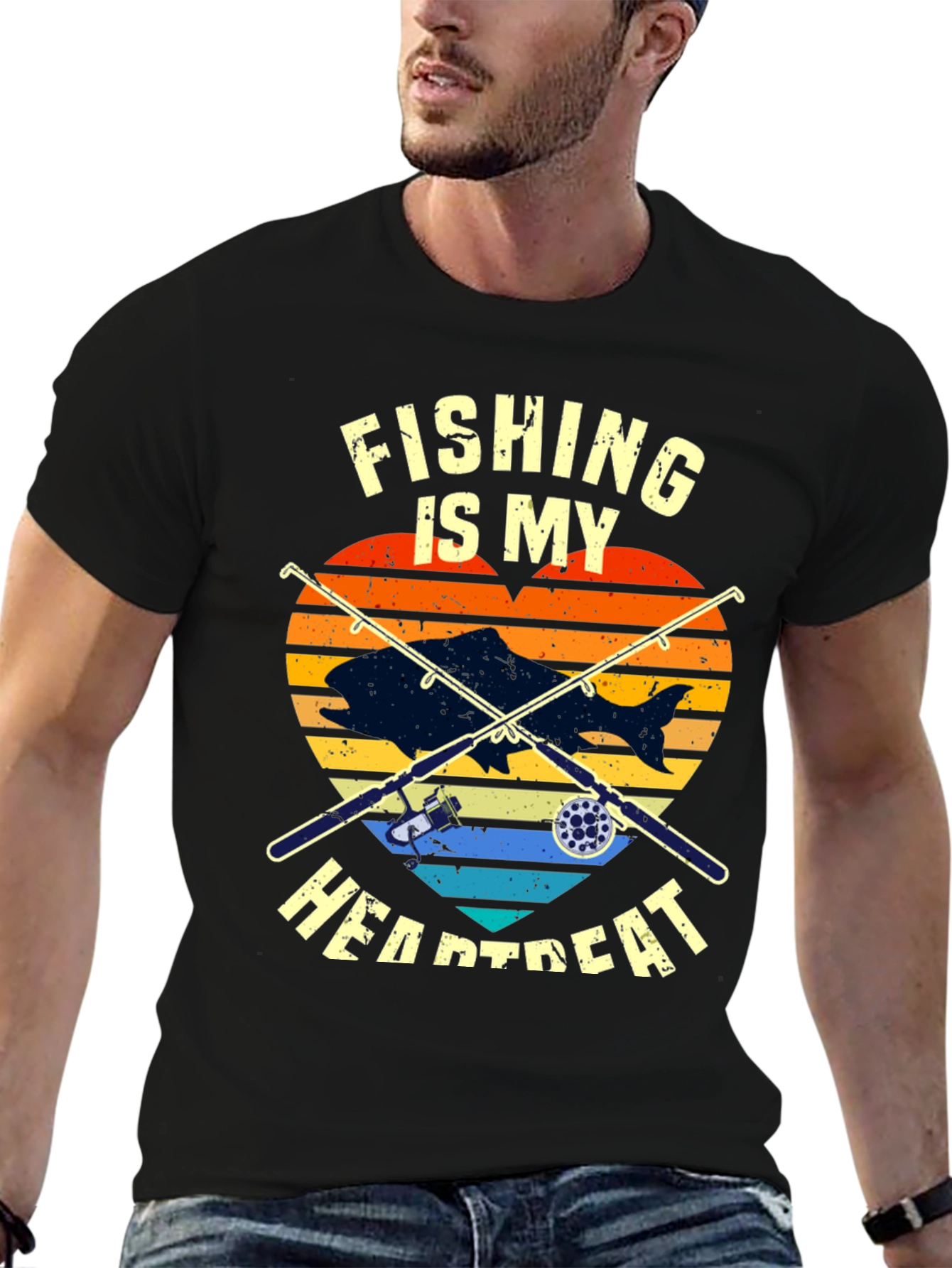 Fishing Heartbeat T-Shirt
