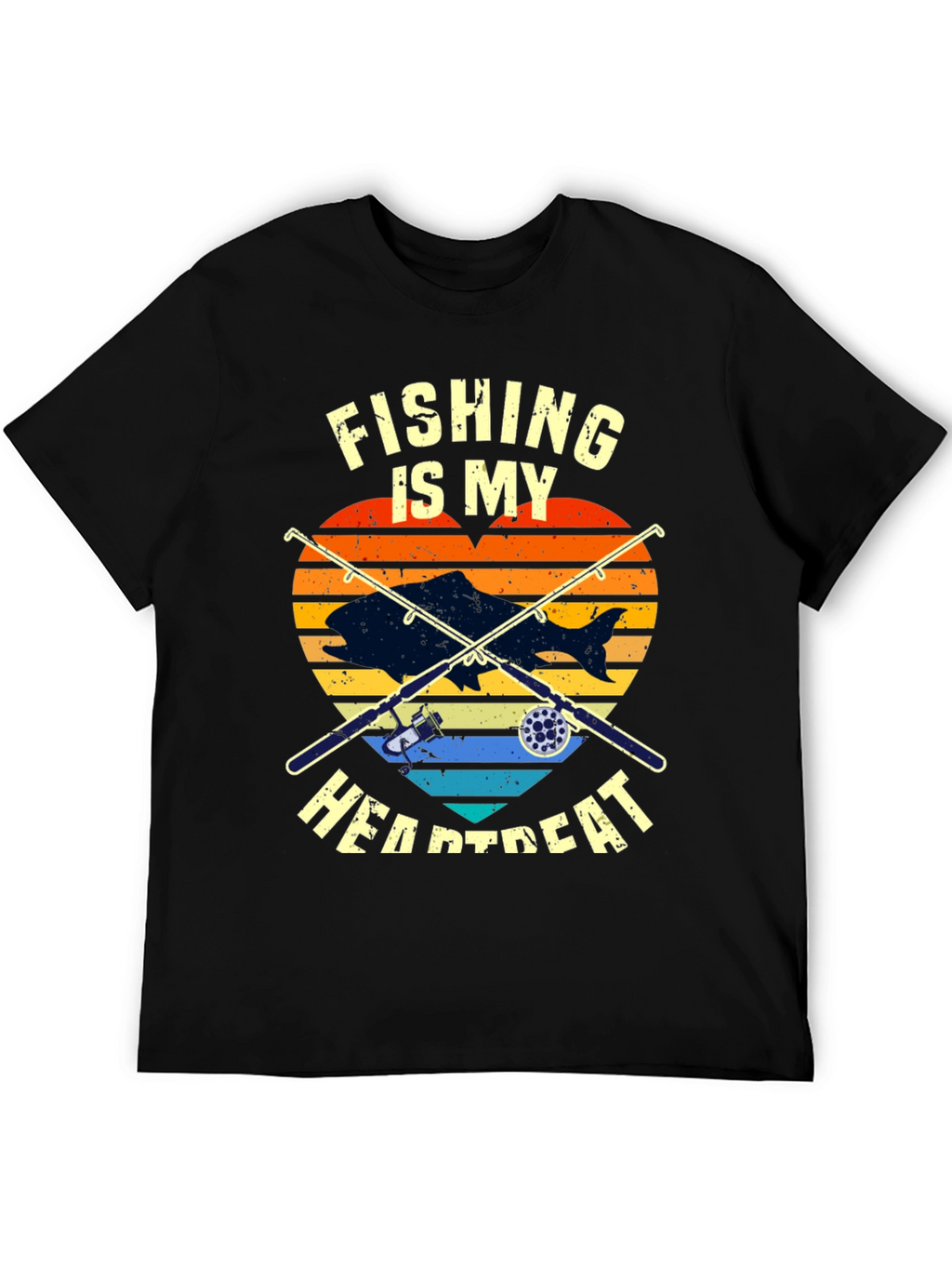 Fishing Heartbeat T-Shirt