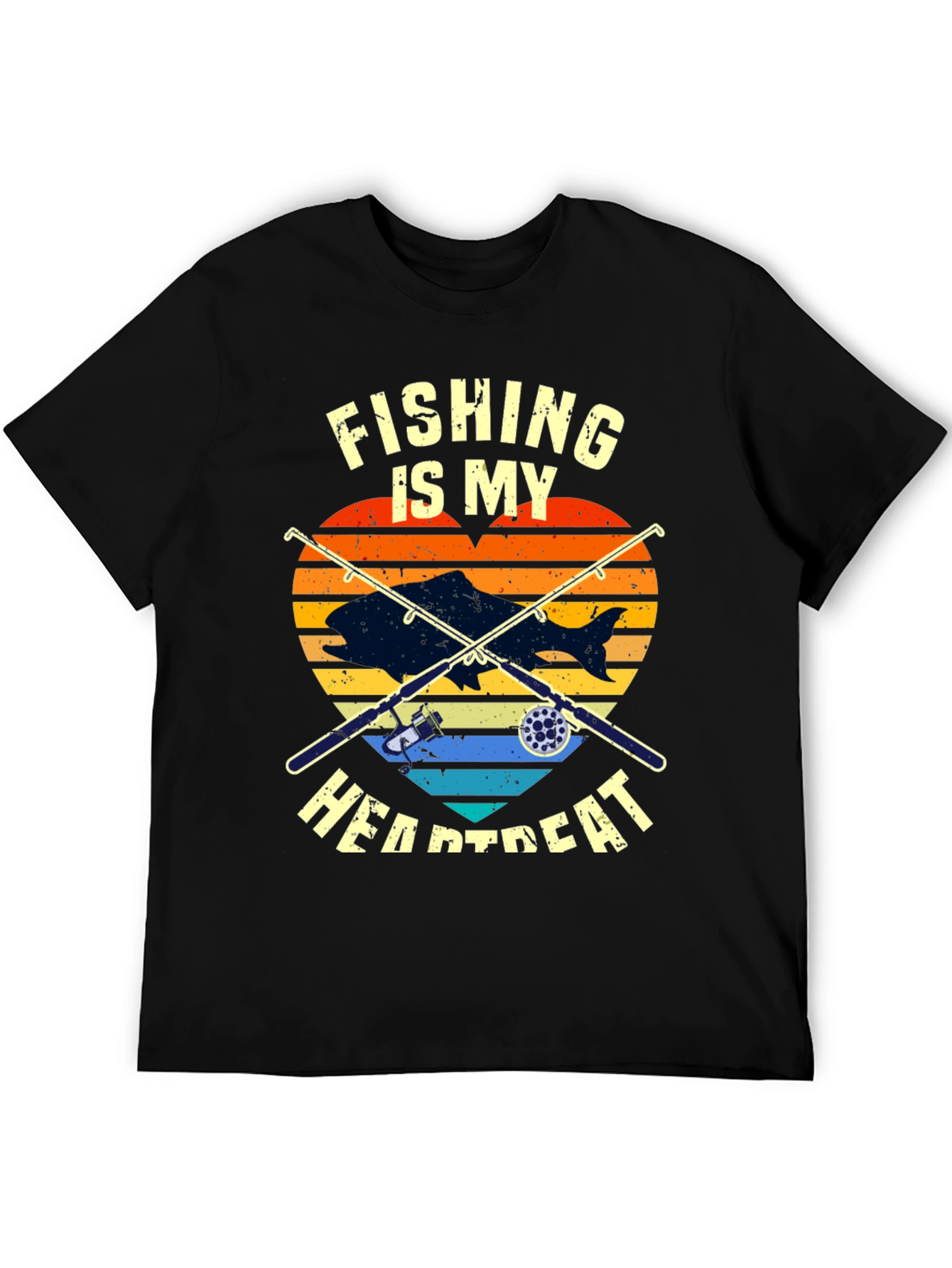 Fishing Heartbeat T-Shirt