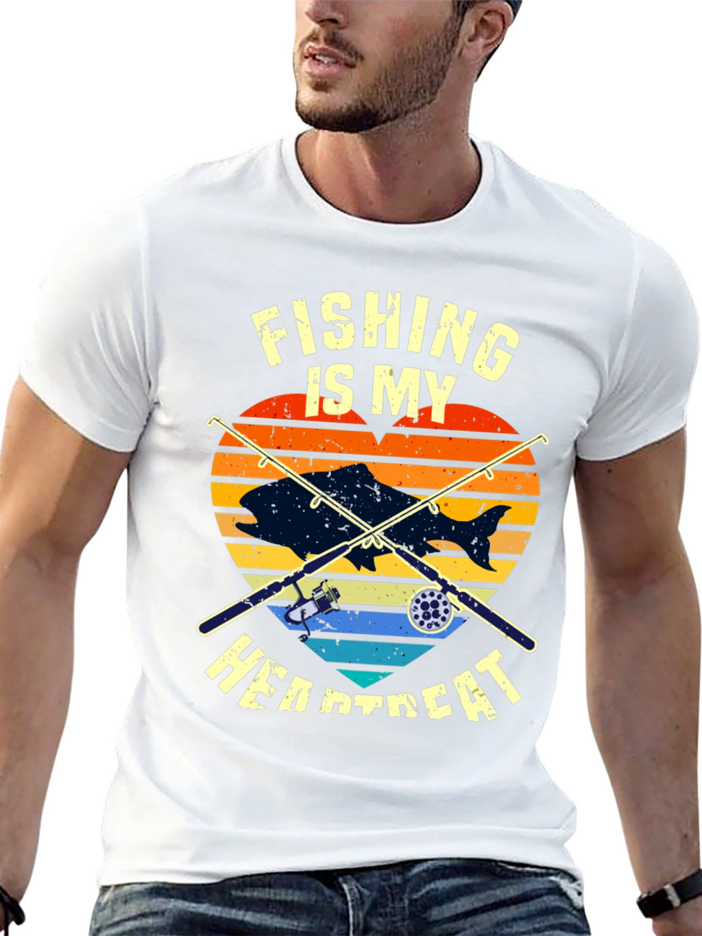 Fishing Heartbeat T-Shirt