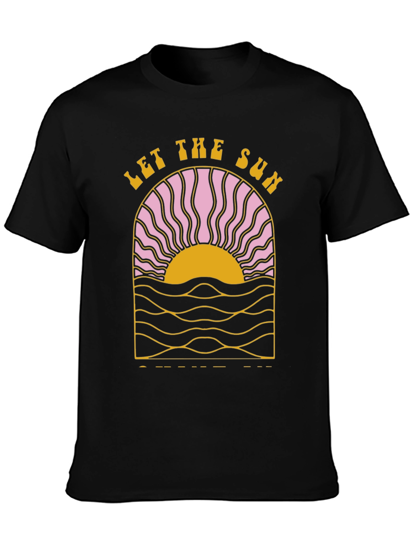 Let The Sun T-Shirt Black Graphic Tee