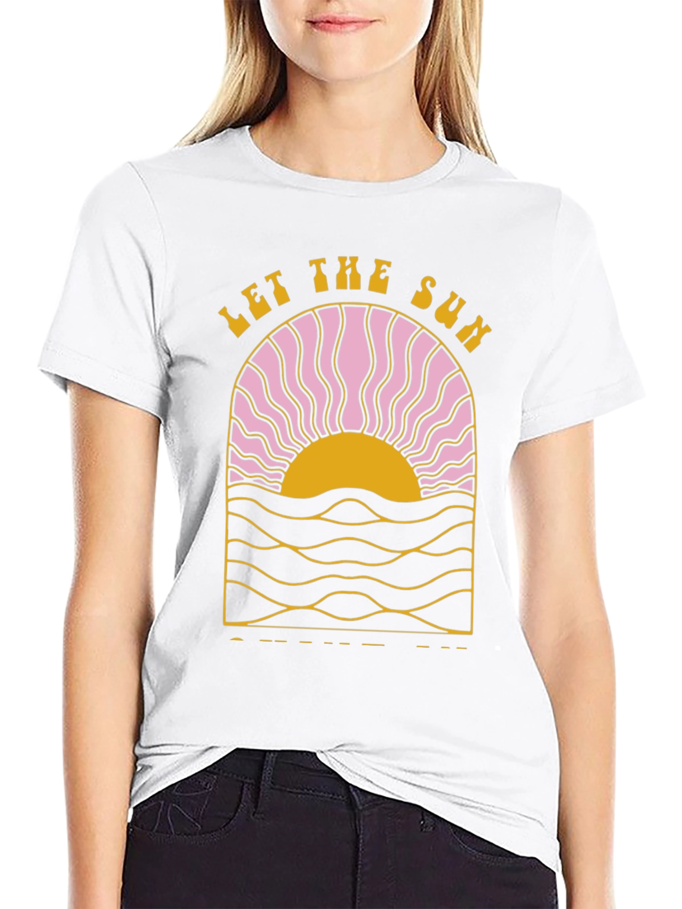 Let The Sun T-Shirt Black Graphic Tee