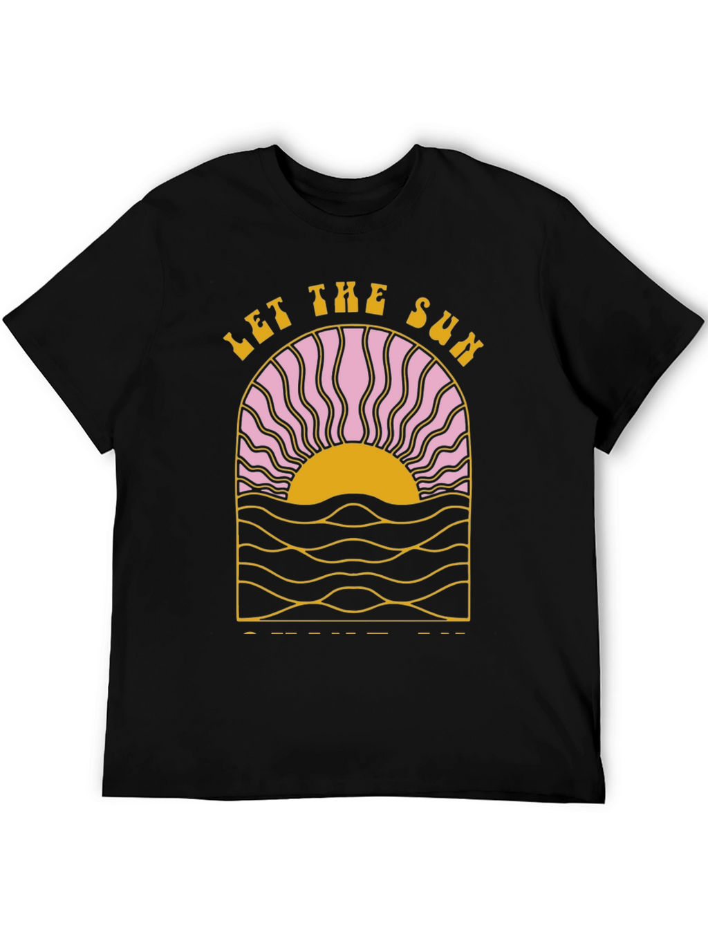 Let The Sun T-Shirt Black Graphic Tee