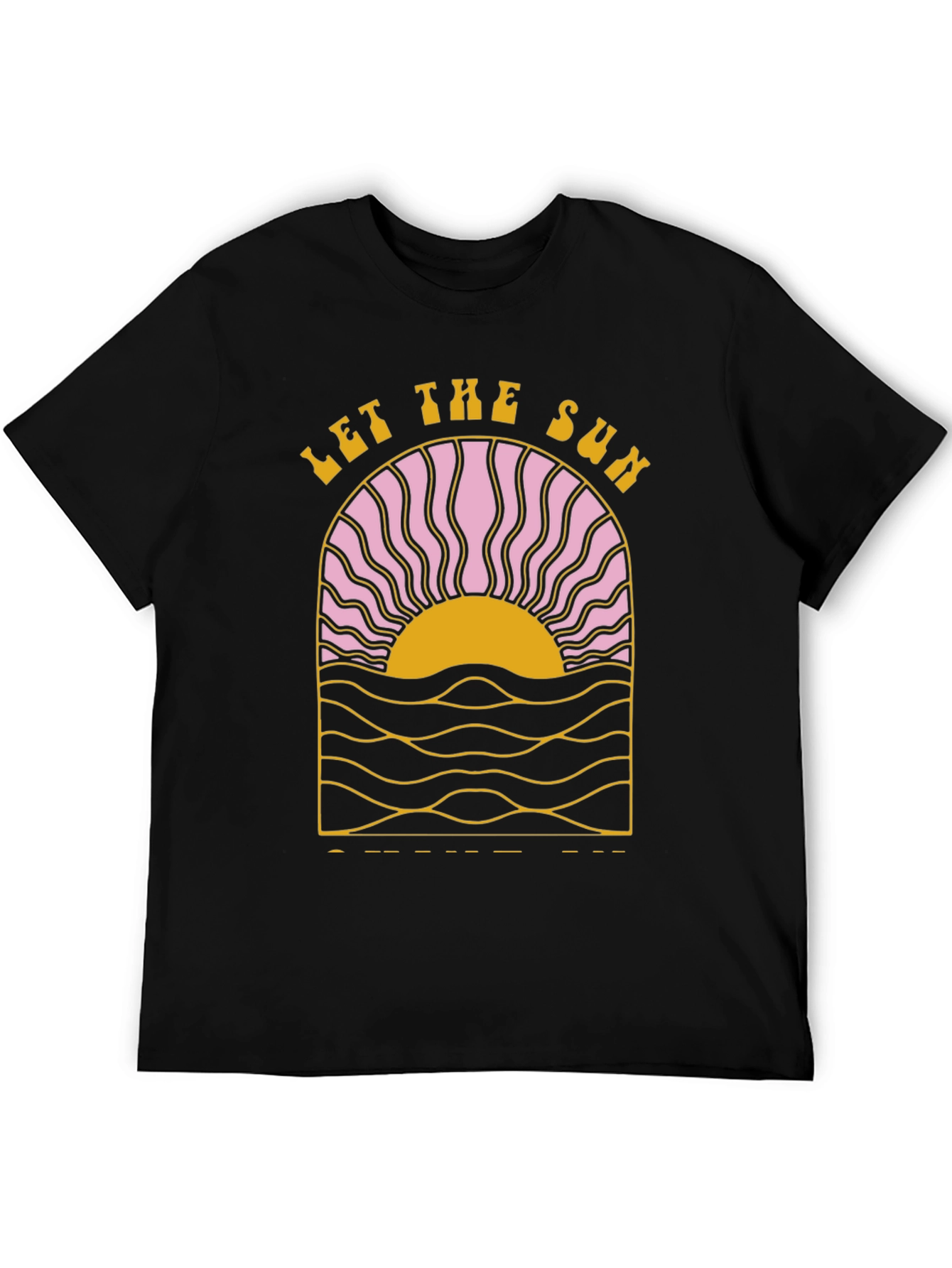 Let The Sun T-Shirt Black Graphic Tee