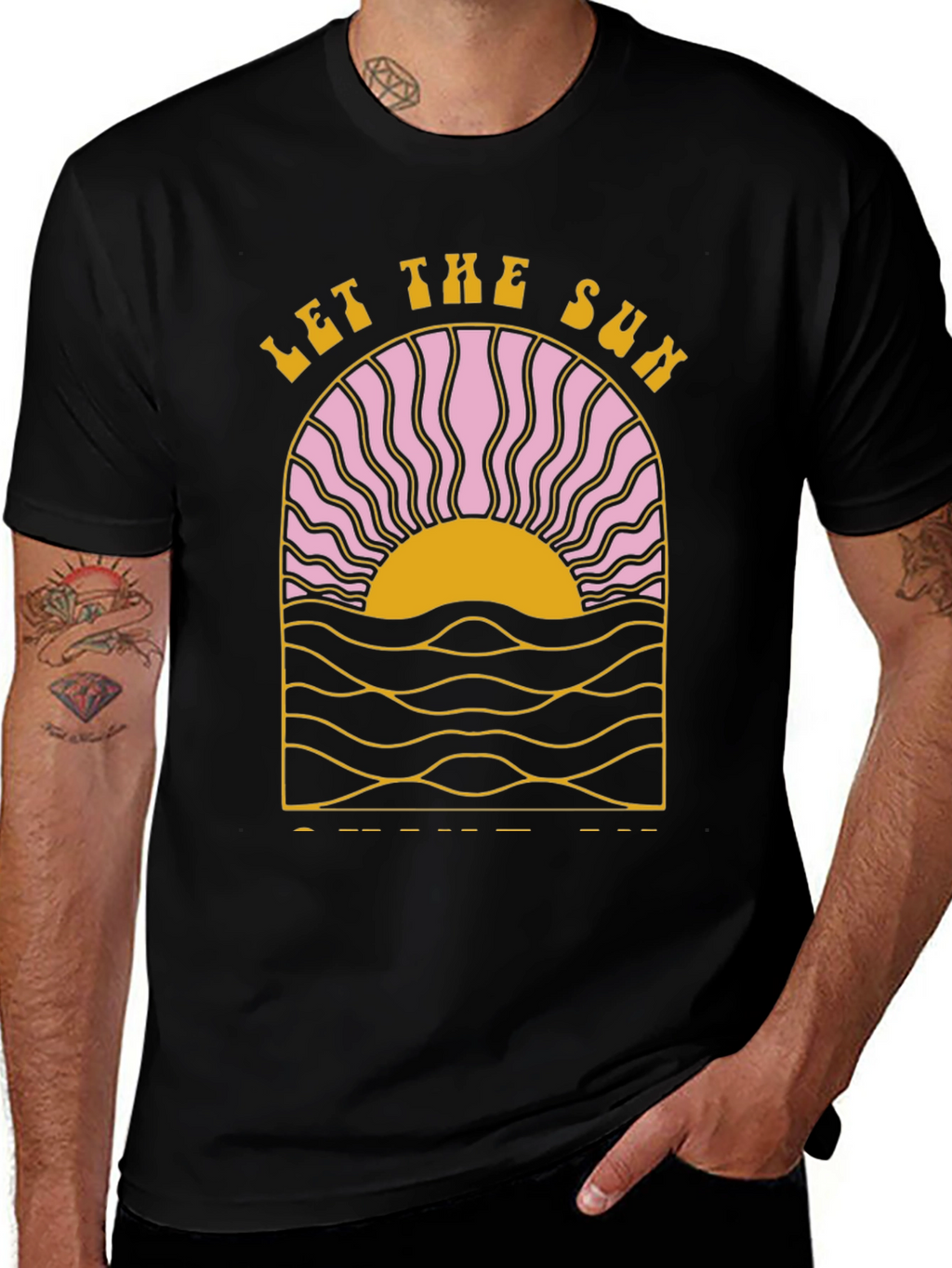 Let The Sun T-Shirt Black Graphic Tee