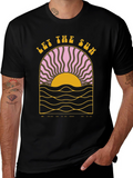 Let The Sun T-Shirt Black Graphic Tee
