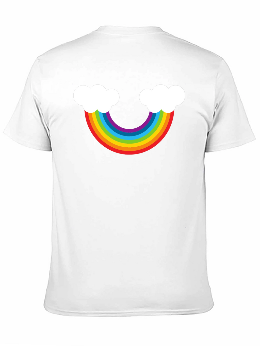 Rainbow Cloud Graphic Tee - Black Casual Shirt