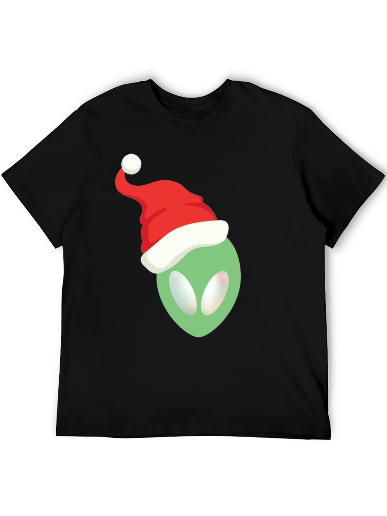 Alien Santa Hat T-Shirt - Festive Holiday Apparel