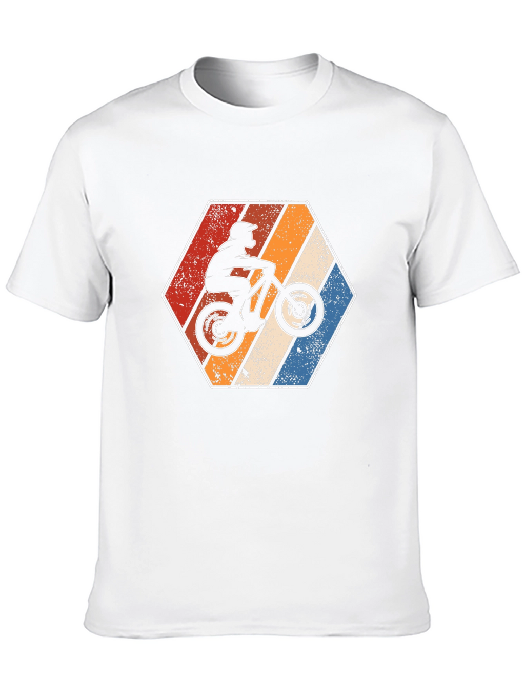 Mountain Bike Retro Hexagon Graphic Tee
