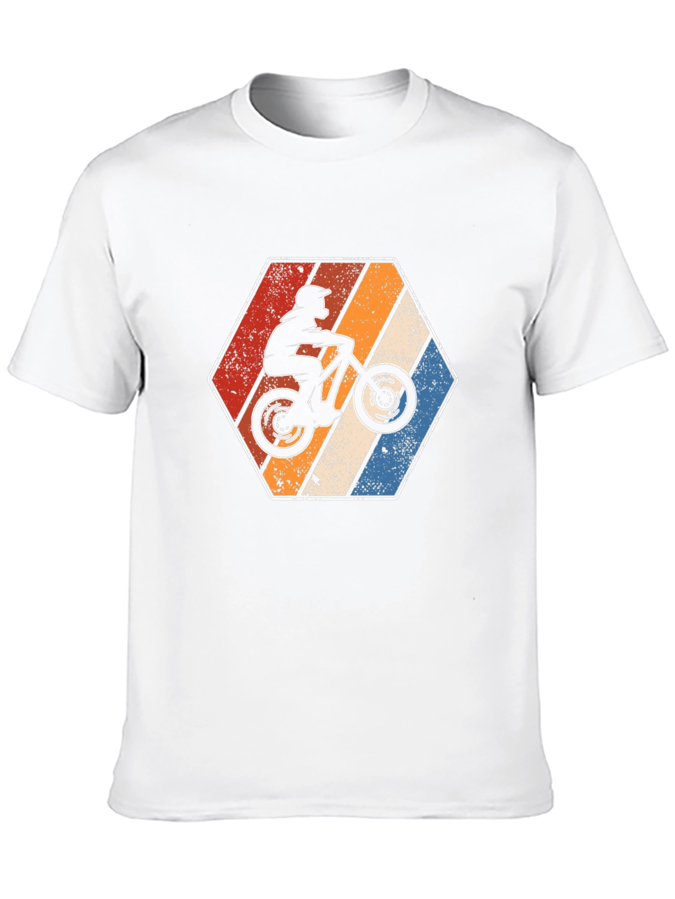 Mountain Bike Retro Hexagon Graphic Tee