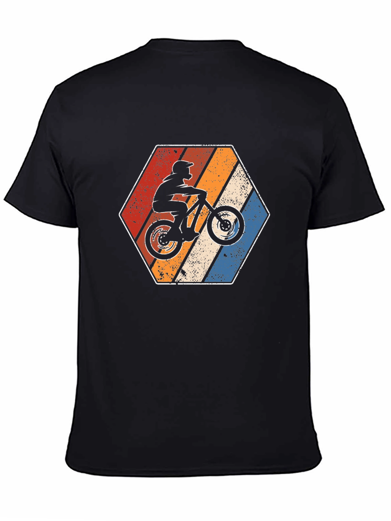 Mountain Bike Retro Hexagon Graphic Tee