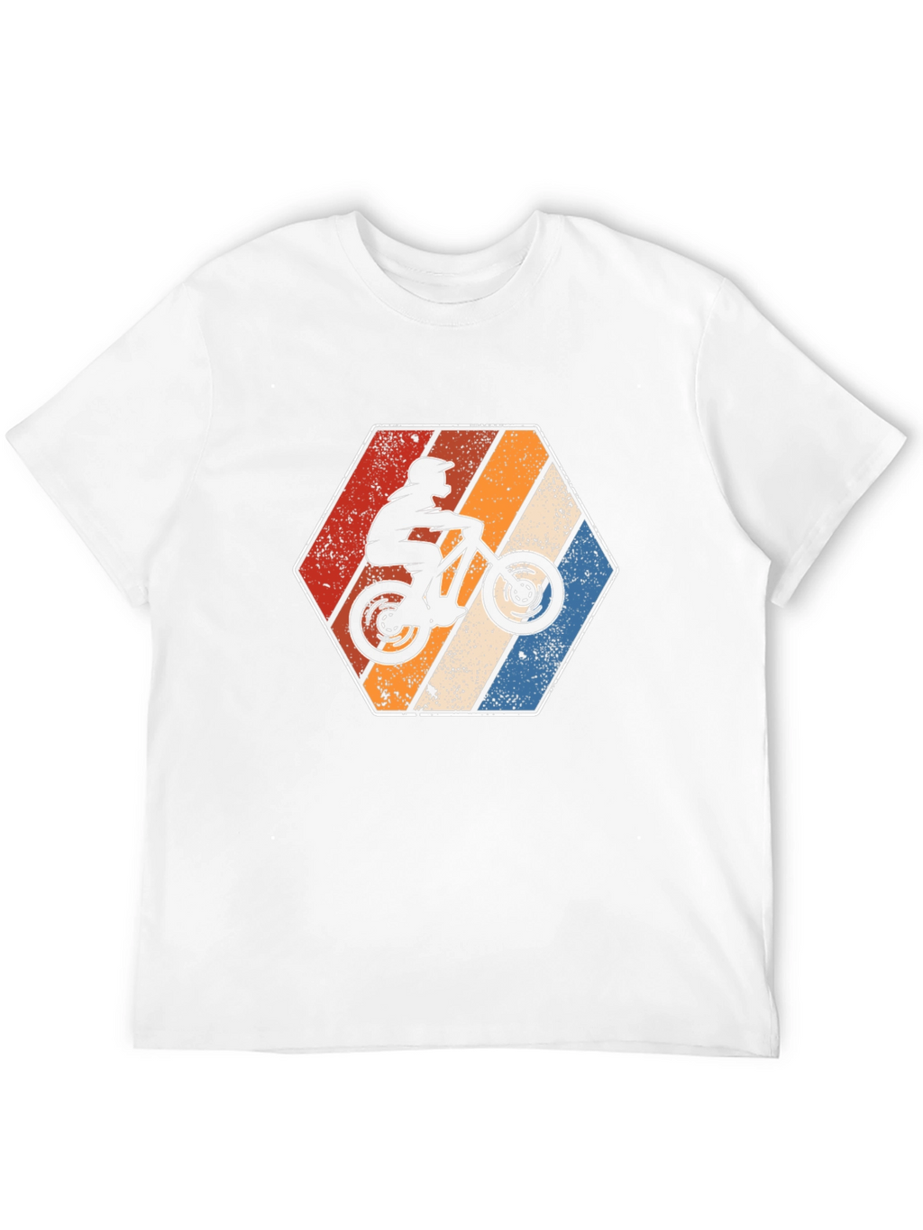 Mountain Bike Retro Hexagon Graphic Tee
