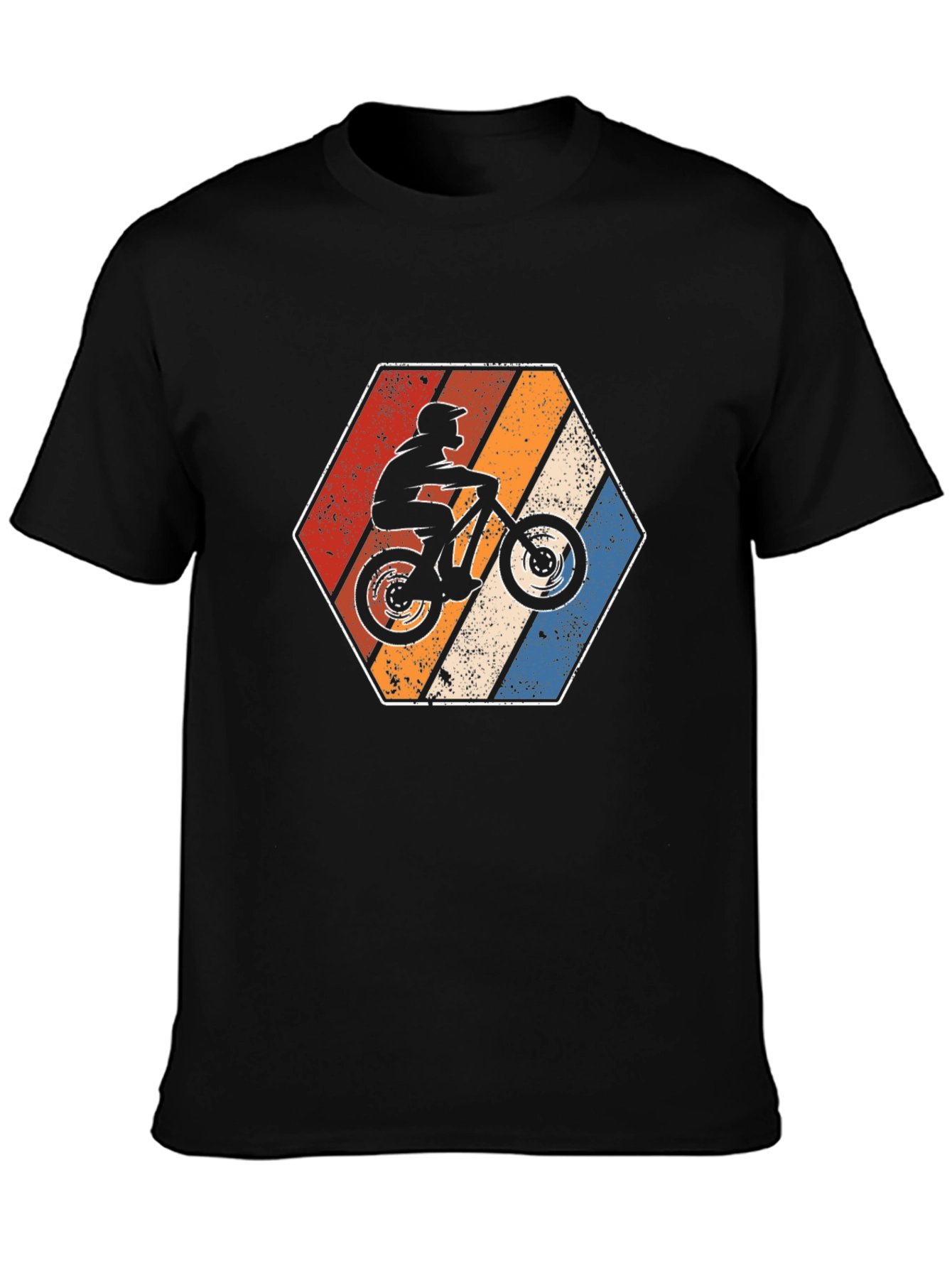 Mountain Bike Retro Hexagon Graphic Tee