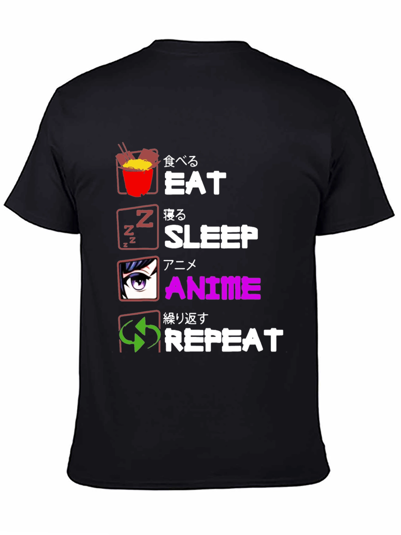 Eat Sleep Anime Repeat T-Shirt