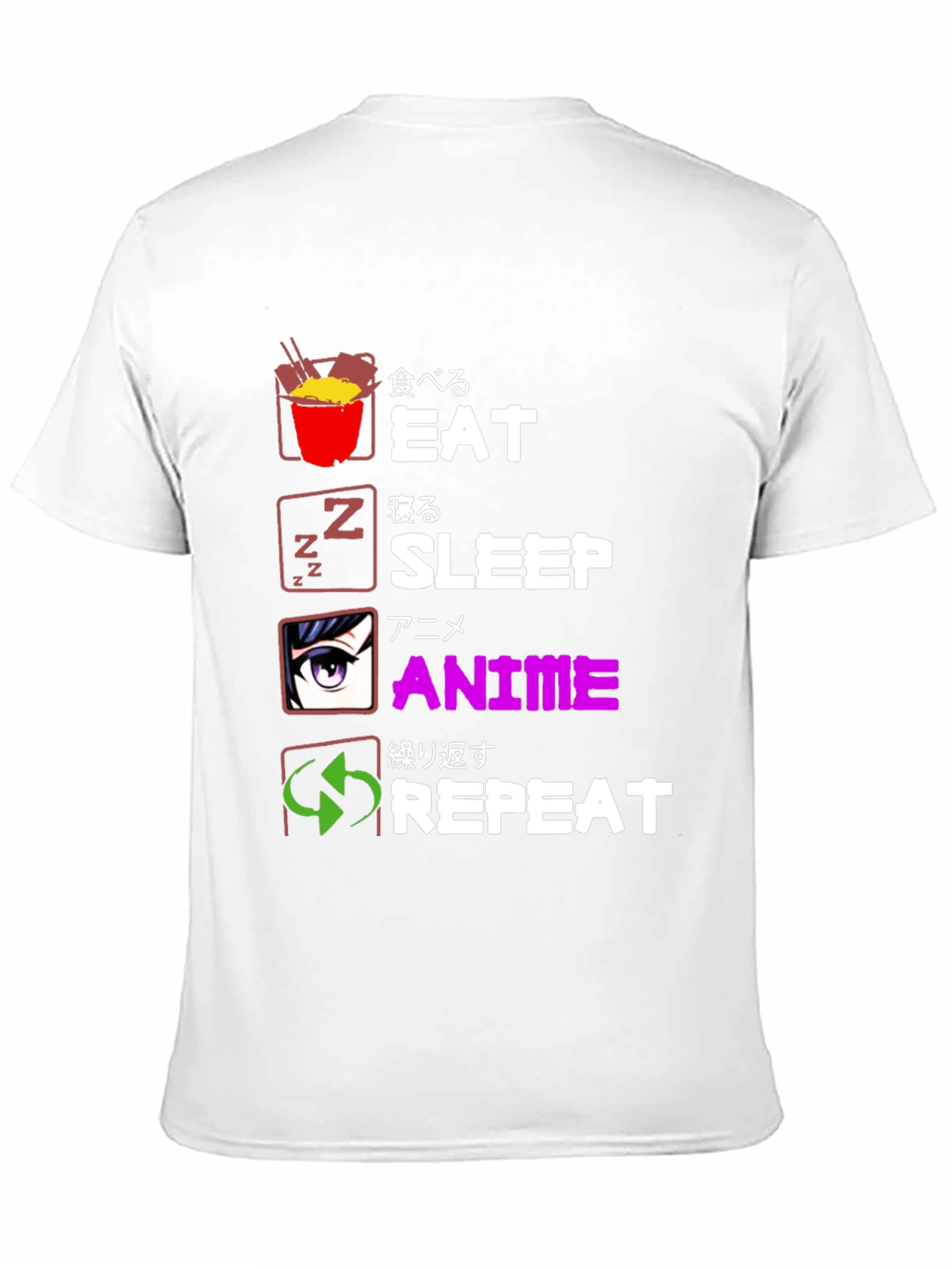 Eat Sleep Anime Repeat T-Shirt