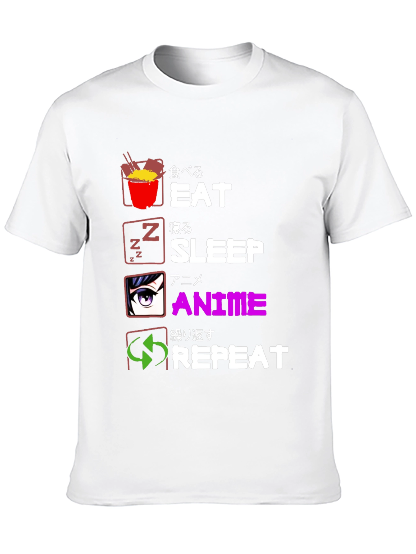 Eat Sleep Anime Repeat T-Shirt