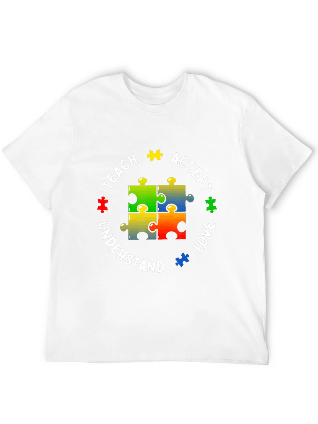 Autism Awareness Puzzle Piece Teach Love T-Shirt