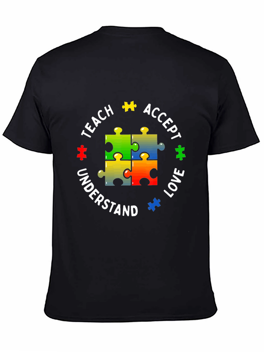 Autism Awareness Puzzle Piece Teach Love T-Shirt
