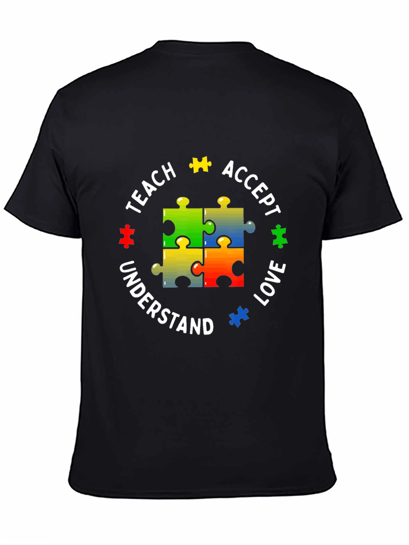Autism Awareness Puzzle Piece Teach Love T-Shirt