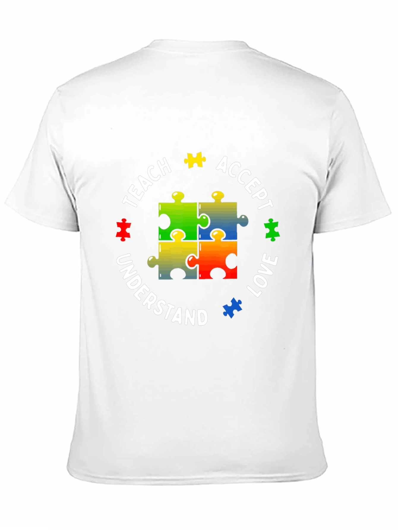 Autism Awareness Puzzle Piece Teach Love T-Shirt