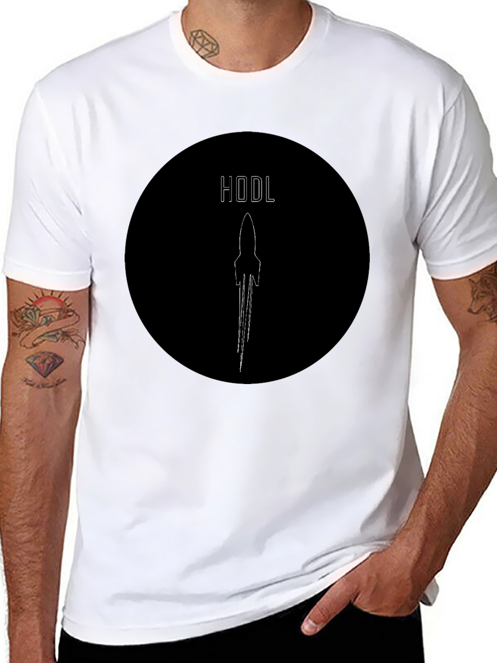 HODL Rocket Graphic Tee - Crypto Enthusiast Shirt
