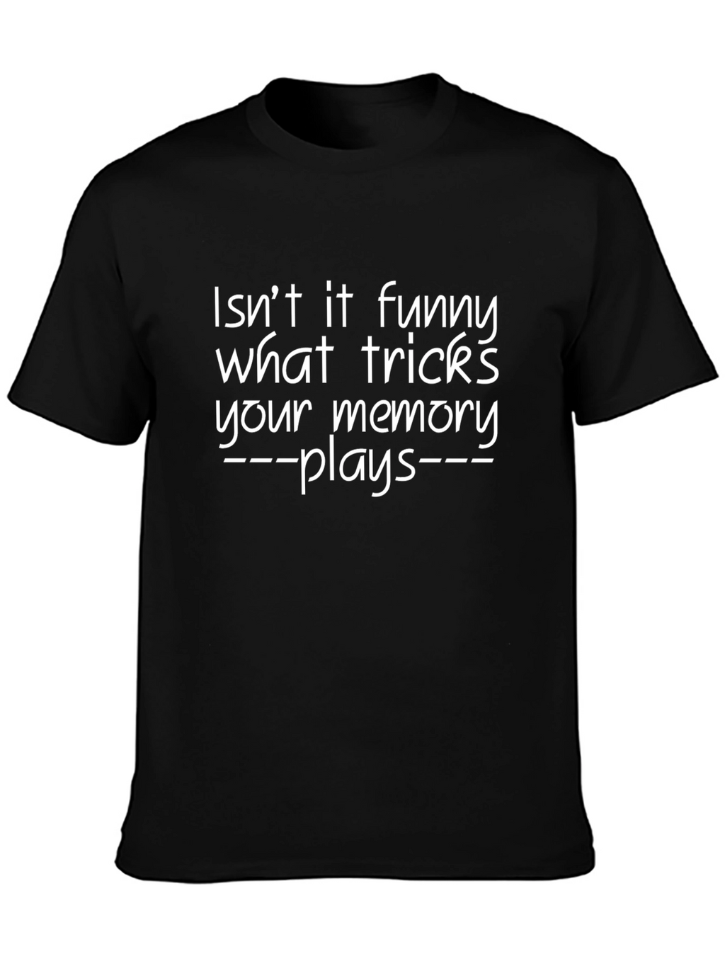 Funny Memory Tricks Graphic Tee - Black