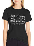 Funny Memory Tricks Graphic Tee - Black