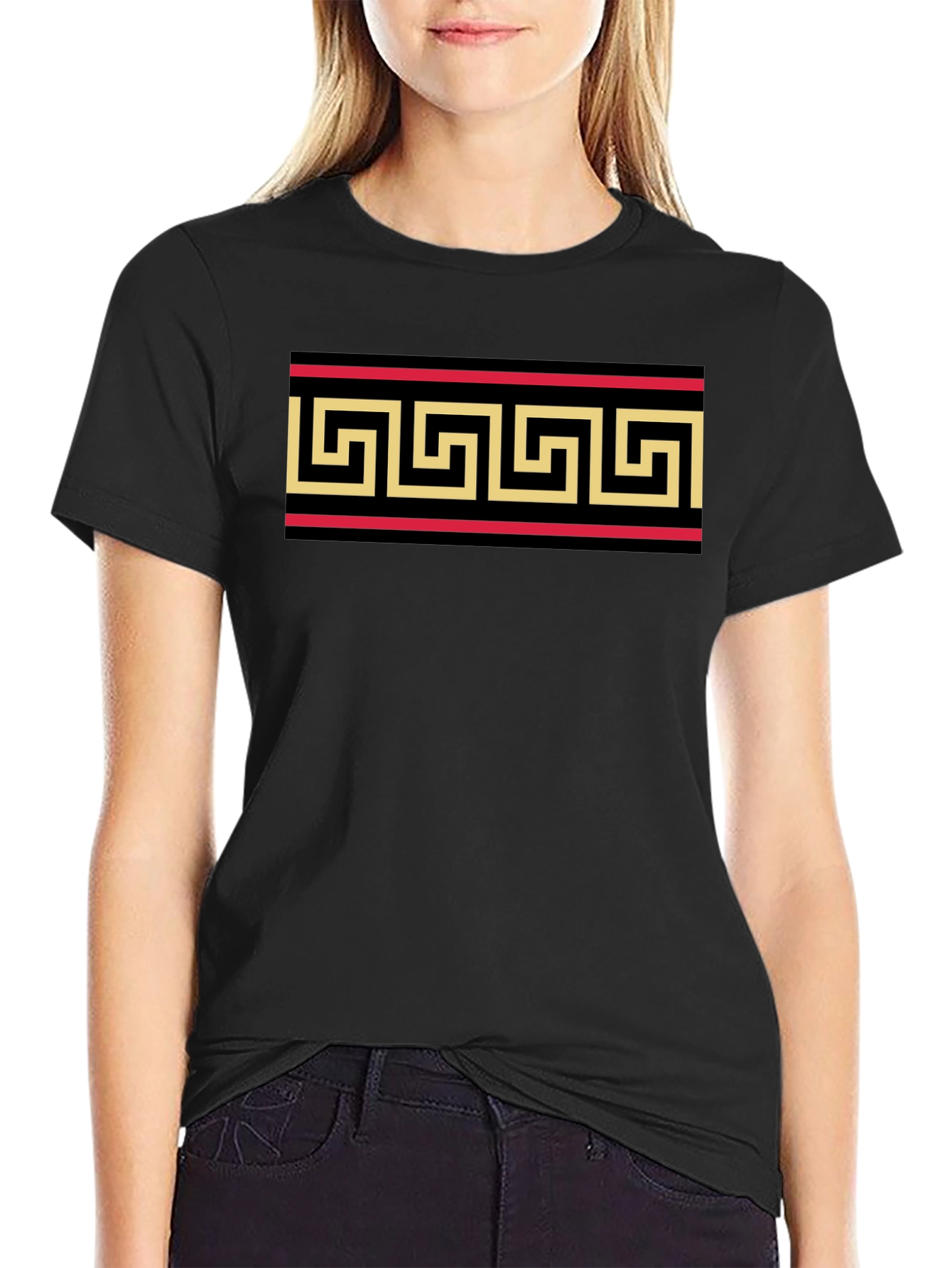 Greek Key Pattern T-Shirt - Classic Style