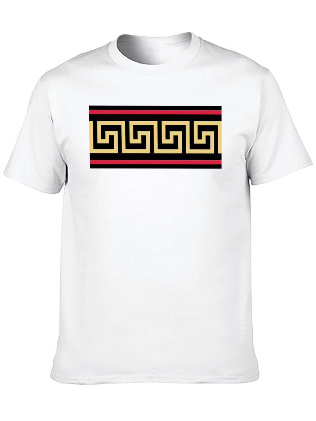 Greek Key Pattern T-Shirt - Classic Style