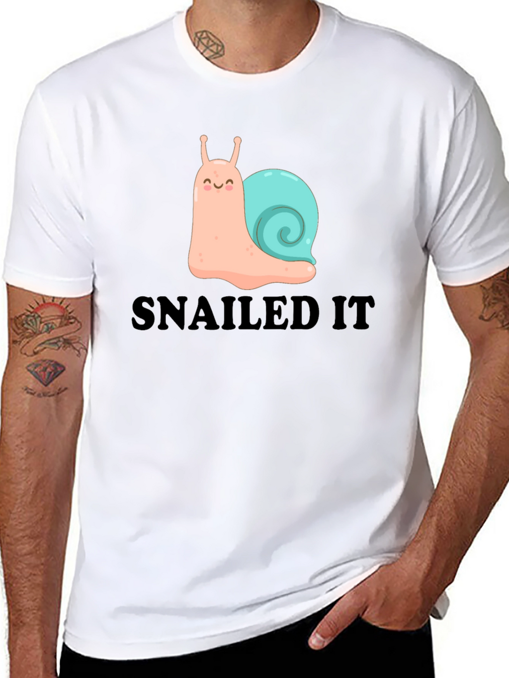 SNAILED IT Cute Snail Graphic T-Shirt
