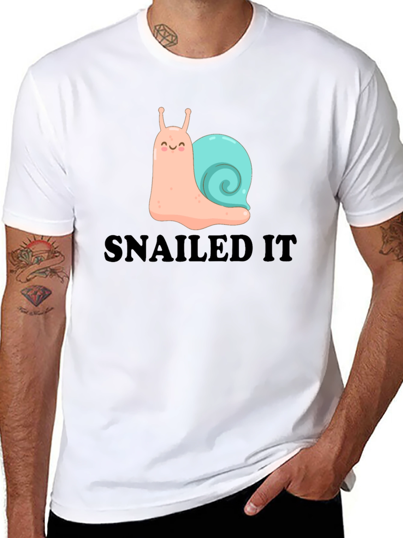 SNAILED IT Cute Snail Graphic T-Shirt