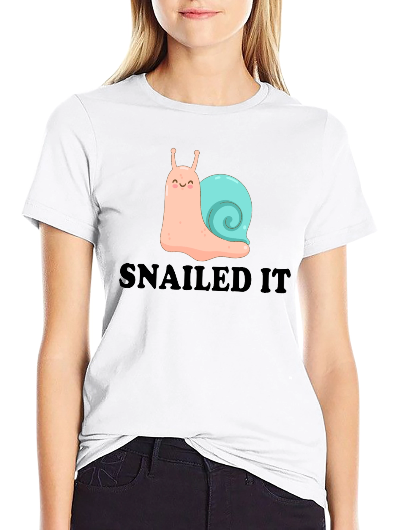 SNAILED IT Cute Snail Graphic T-Shirt