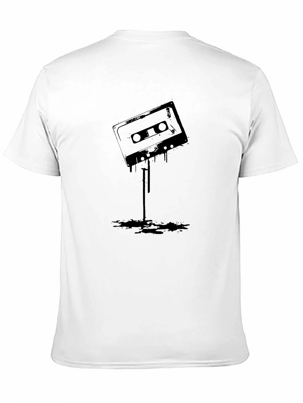 Retro Cassette Tape Graphic Black T-Shirt