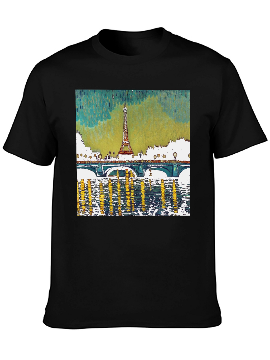 Paris Eiffel Tower Graphic Tee - Black