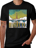 Paris Eiffel Tower Graphic Tee - Black