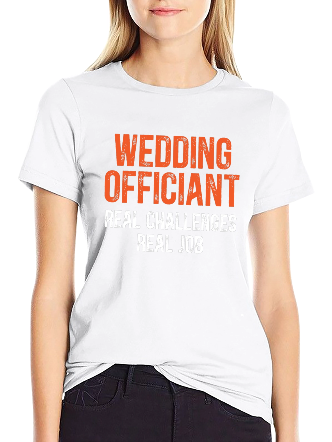 Wedding Officiant T-Shirt - Real Challenges Real Job