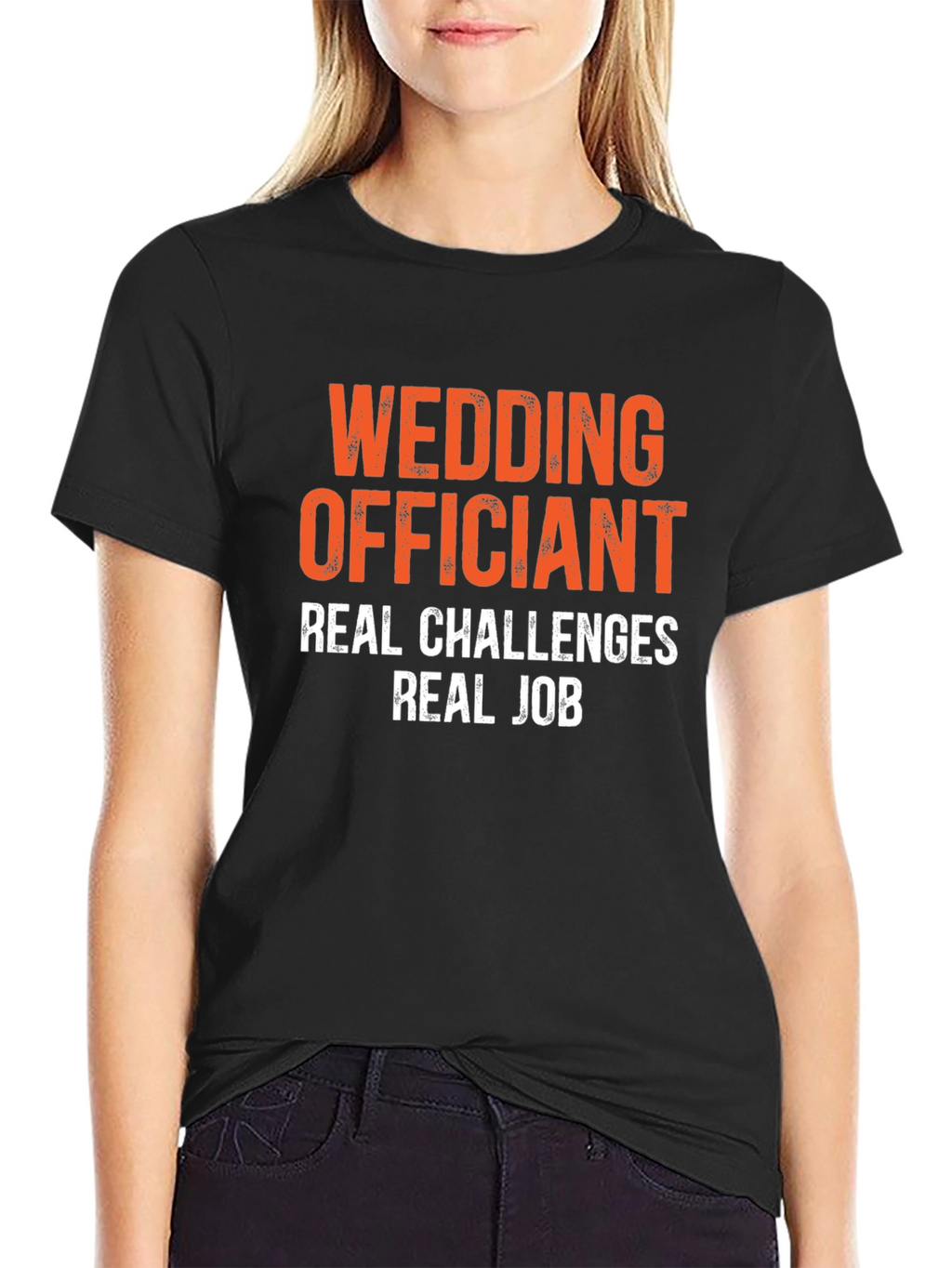 Wedding Officiant T-Shirt - Real Challenges Real Job