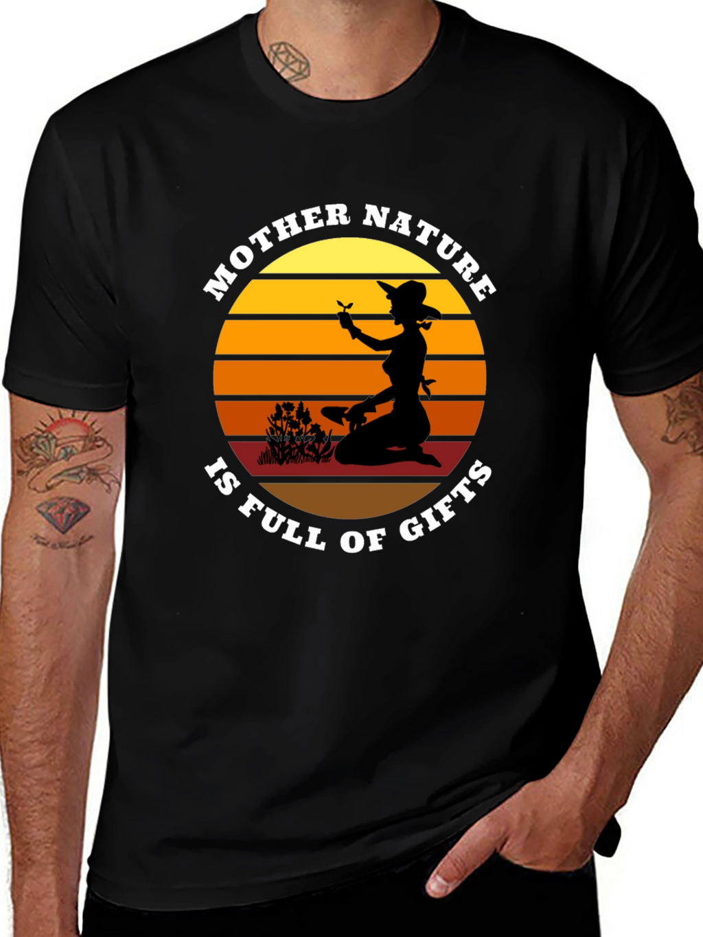 Mother Nature Gifts Graphic Tee - Black