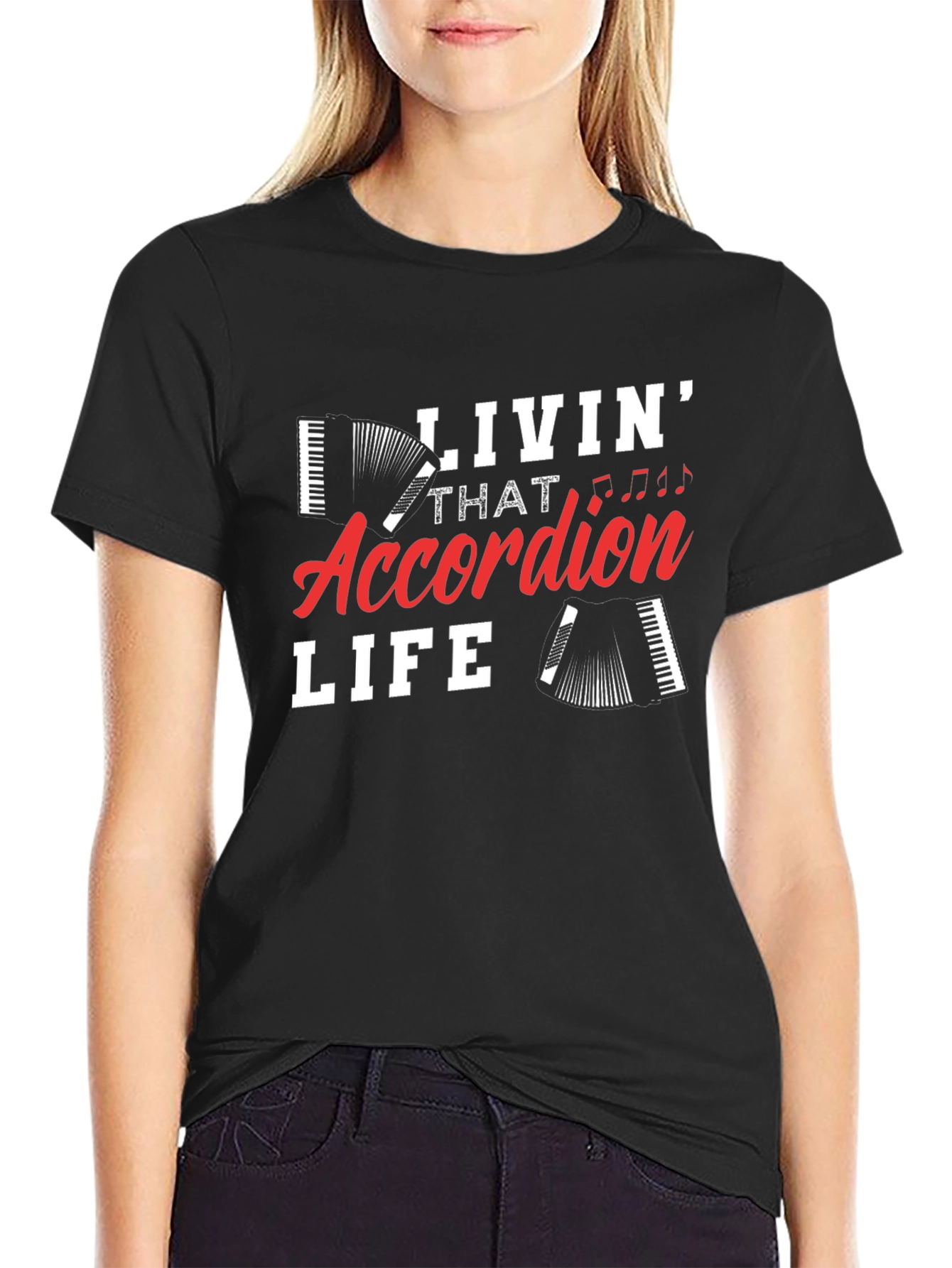 Accordion Life Graphic Tee - Musician T-Shirt