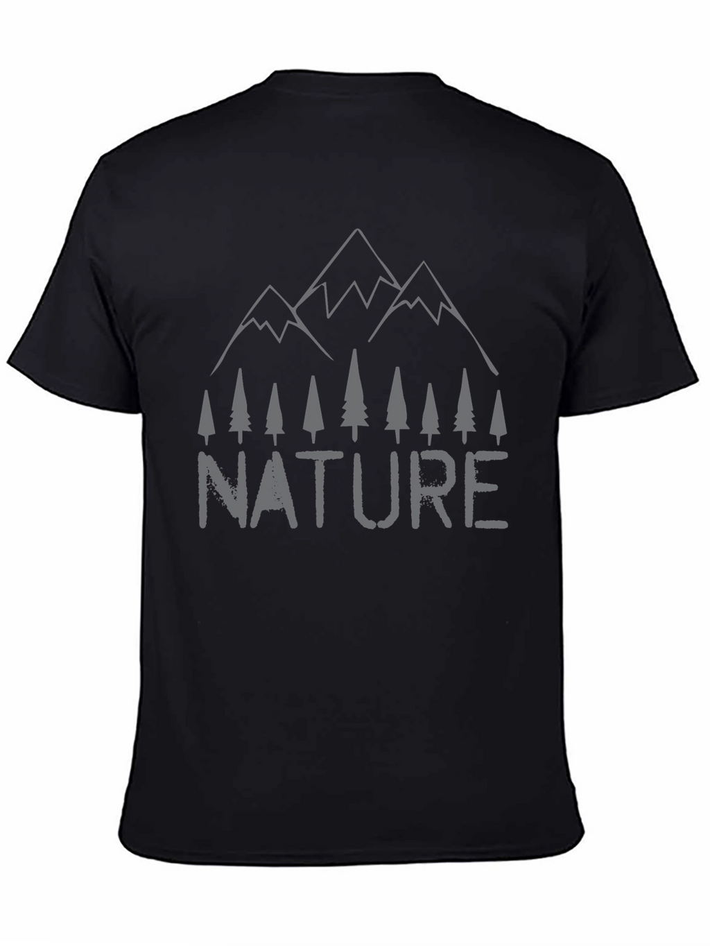 Nature Graphic Tee - Mountain & Trees Print