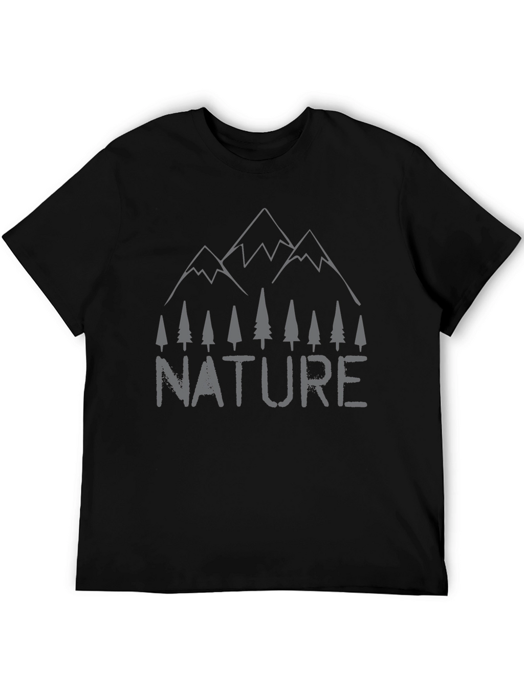 Nature Graphic Tee - Mountain & Trees Print