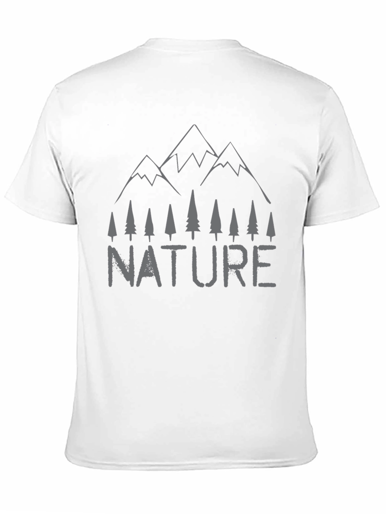 Nature Graphic Tee - Mountain & Trees Print